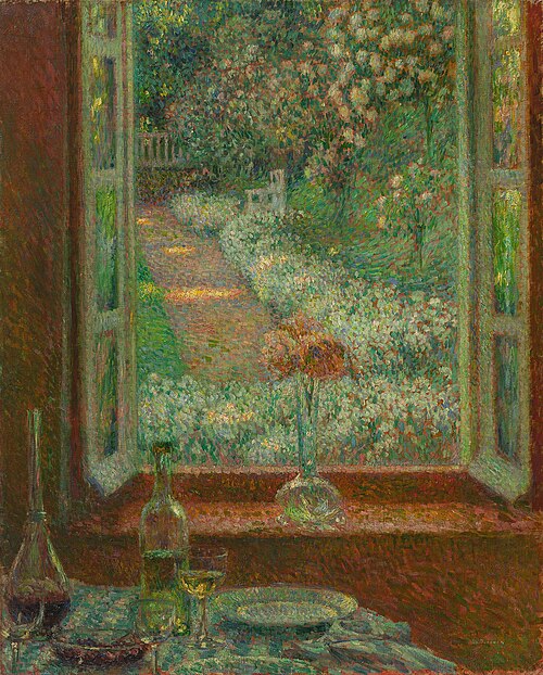 Window with Carnations, Gerberoy, 1908, Henri Le Sidaner