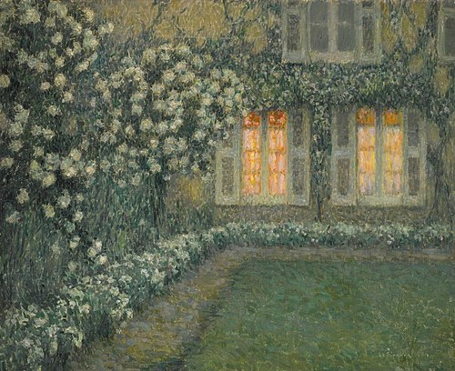 Le Jardin Blanc au Crépuscule, 1924, Henri Le Sidaner