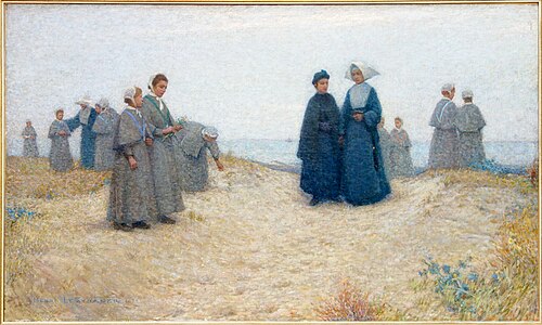 La promenade des orphelines, Berck, 1888, Henri Le Sidaner