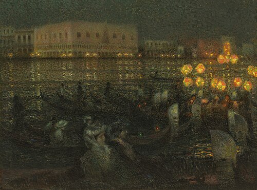 La Sérénade, Venise, 1907, Henri Le Sidaner