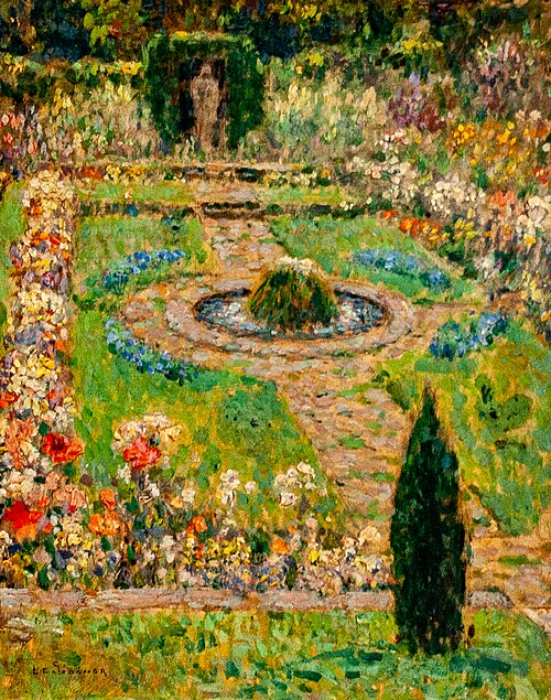 Jardin a Hampton-Court, , Henri Le Sidaner