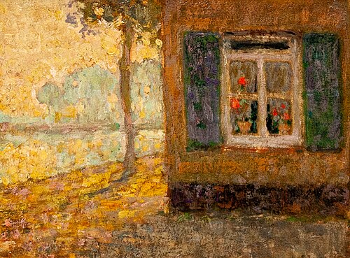 Le chemin du canal à Gravelines, , Henri Le Sidaner