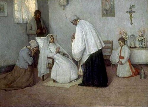 La Communion in extremis, 1889, Henri Le Sidaner