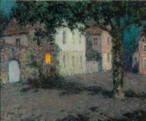 Nocturne au clair de lune à Cherbourg, 1934, Henri Le Sidaner