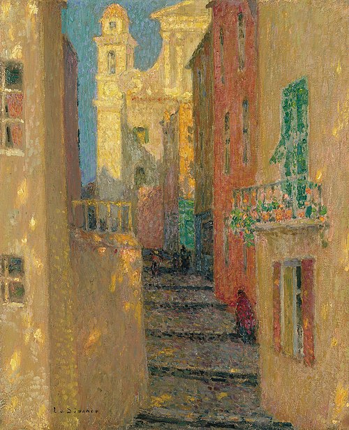 Church Street, Villefranche-sur-Mer, 1928, Henri Le Sidaner