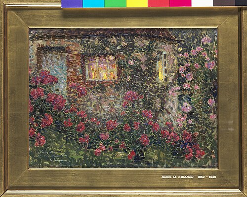 Maison de campagne parmi les roses, 1913, Henri Le Sidaner