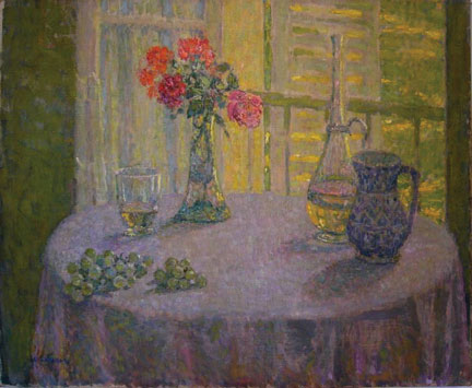 La Table au Bouquet d'œillets, Versailles, 1936, Henri Le Sidaner