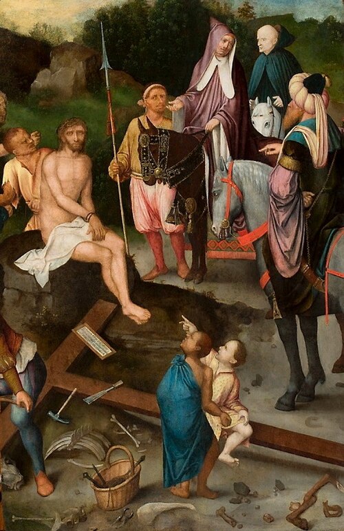Christ assis sur la pierre froide., 1520, Jan Mostaert