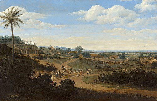 Brazilian Landscape with a House under Construction, 1657, Frans Post