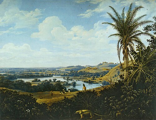 Brazilian landscape with anteater, 1649, Frans Post