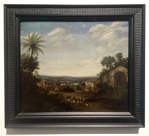 Village with church in ruins, 1672, Frans Post