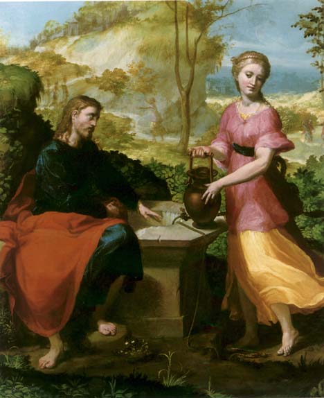 Christ and the Woman of Samaria, 1550, Michelangelo Anselmi