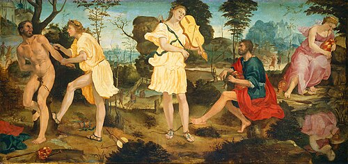 Apollo and Marsyas, 1540, Michelangelo Anselmi