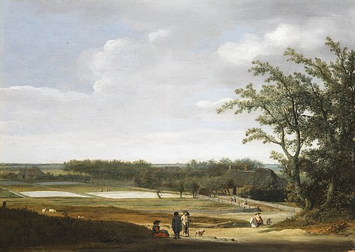 View of the bleaching fields near Haarlem, 1631, Pieter Post