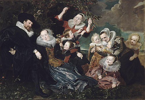 Paulus van Beresteyn (1588-1636) et son épouse Catarina Both van der Eem avec leurs six enfants et d, 1635, Pieter Claesz Soutman