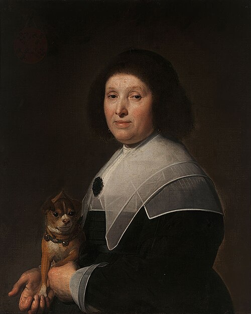 Portrait of a Woman with a Dog, 1648, Jan Cornelisz. Verspronck