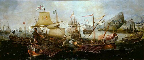 Attack on Spanish Treasure Galleys, 1602, Hendrick Cornelisz Vroom