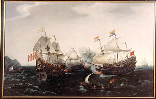 Schermutseling tussen Amsterdamse en Engelse oorlogsschepen, 20 april 1605, 1614, Hendrick Cornelisz Vroom