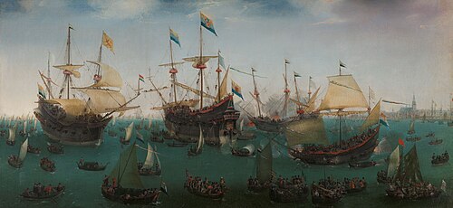 The Return to Amsterdam of the Second Expedition to the East Indies, 1599, Hendrick Cornelisz Vroom