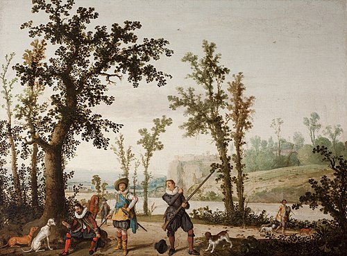 Landscape with Hunters, 1626, Cornelis Vroom