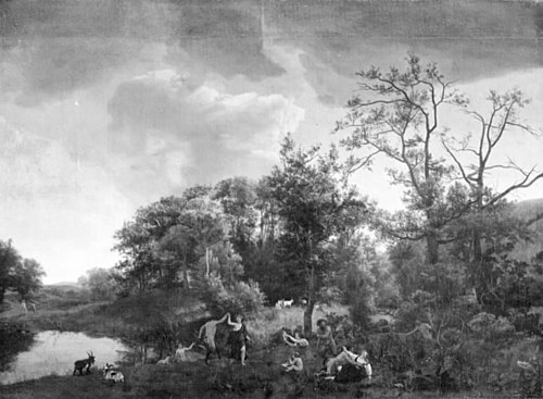 Landscape with Fauns and Nymphs, 1633, Cornelis Vroom