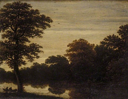 River scene, , Cornelis Vroom
