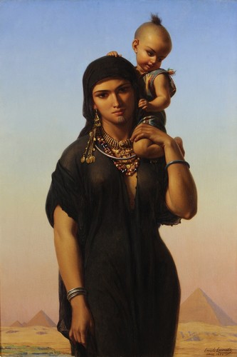 Femme fellah portant son enfant, 1864, Émile Vernet-Lecomte