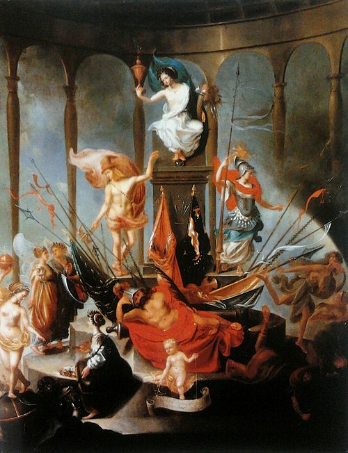 Allégorie de la paix triomphant sur la guerre., 1650, Jacob de Wet