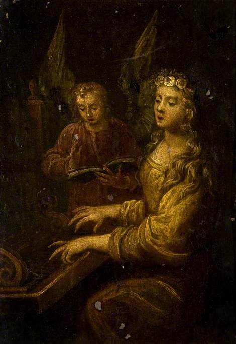 Saint Cecilia with an Angel, , Pedro Atanasio Bocanegra
