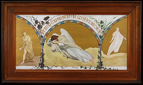 Ontwerp voor een schildering in het familiegraf op het kerkhof van Montmartre, , Cornelia Scheffer