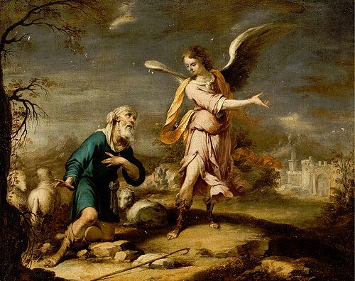 Shepherd and Archangel in an Extensive Landscape, 1668, Cornelis Schut III