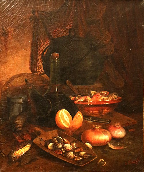 Nature morte à l'orange, 1874, Toussaint Roussy
