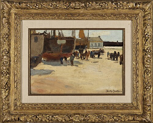 Bomschuiten op het strand, 1910, Willy Sluiter