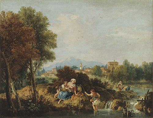 By the Stream, 1755, Giuseppe Zais