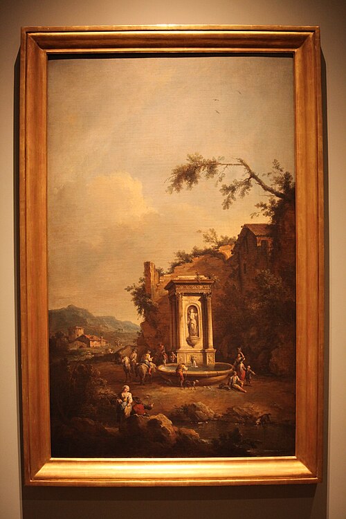 Paysage avec une fontaine, 1784, Giuseppe Zais
