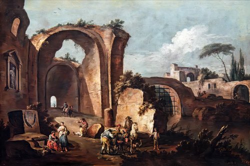 Ruines d'un bâtiment voûté, 1730, Giuseppe Zais