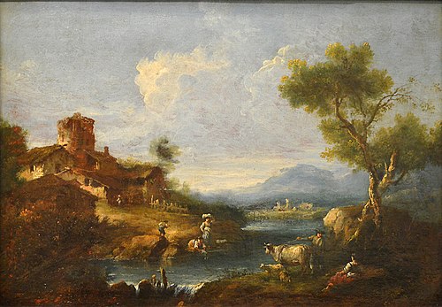 Paysage pastoral, 1750, Giuseppe Zais