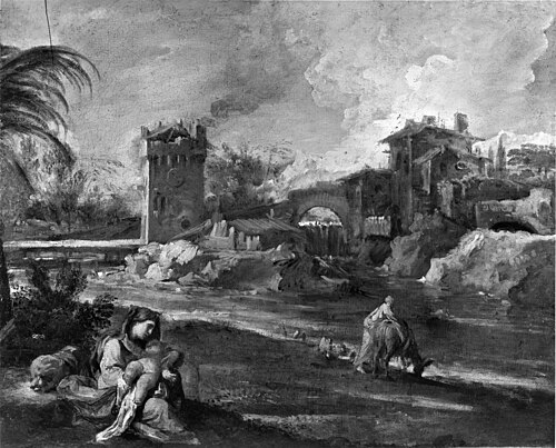 Le Repos pendant la fuite en Égypte, 1730, Giuseppe Zais
