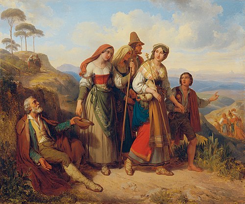 Roman pilgrims, 1843, Johann Ender