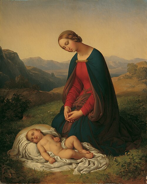 Maria, das Kind anbetend, 1849, Johann Ender