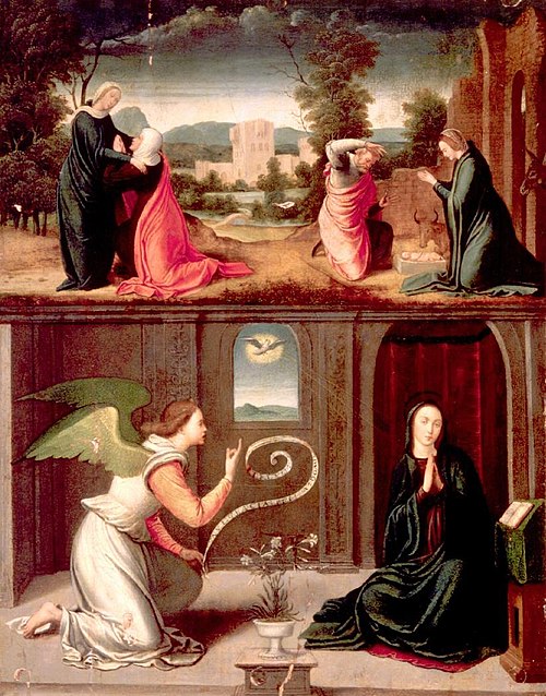 A Anunciação, a Visitação e a Natividade, 1534, Lorenzo de Ávila