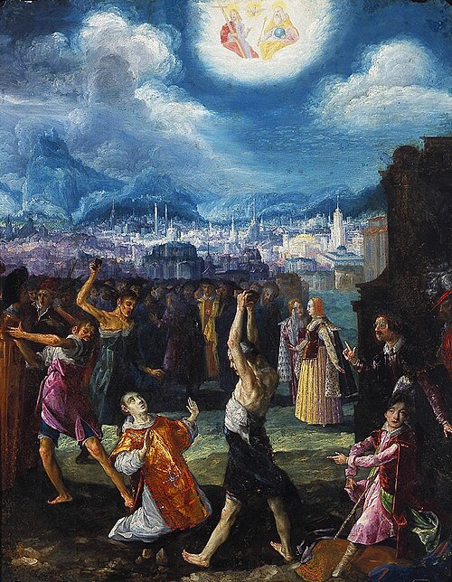 Lapidation de Saint Etienne., 1618, Bartholomeus Strobel