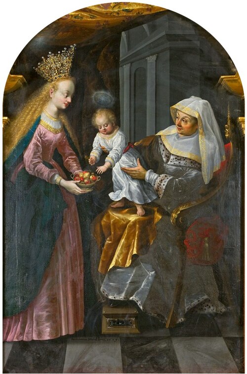 Vierge à l'Enfant avec sainte Anne, 1639, Bartholomeus Strobel