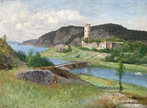 Stegeborgs Slottsruin, 1886, Olof Hermelin