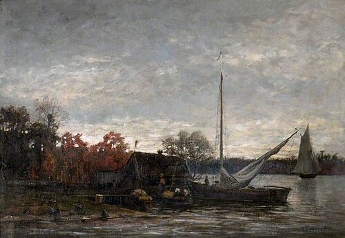 A Swedish Lake Scene, 1873, Olof Hermelin
