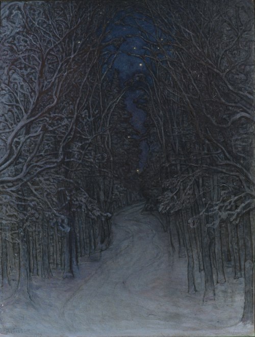 Winter Night in the Forest, 1907, Otto Hesselbom