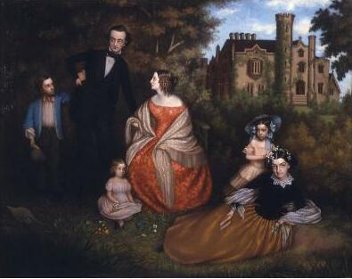 William Coventry Henry Waddell and Family, 1852, Mary Bartlett Pillsbury Weston