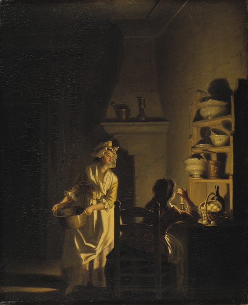 Testing Eggs. Interior of a Kitchen, 1785, Pehr Hilleström