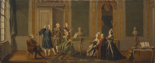 Gustavian Style Interior with a Musical Party, 1779, Pehr Hilleström