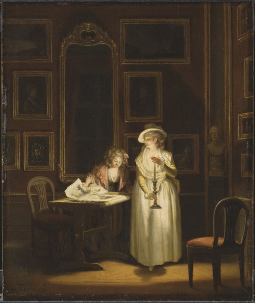 At the Embroidery-Frame, , Pehr Hilleström